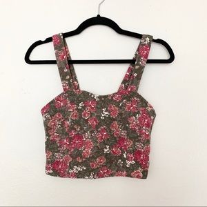 Brandy Melville Floral Crop Top (Size OS)